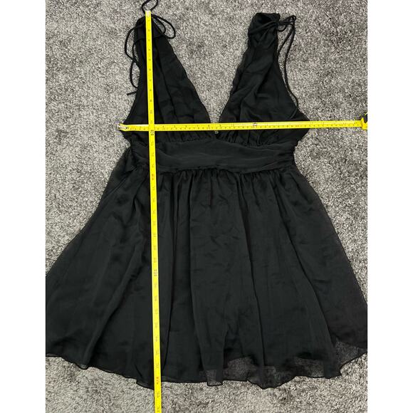 Lucy in the Sky Double Black Chiffon Dress size Medium - Picture 6 of 7